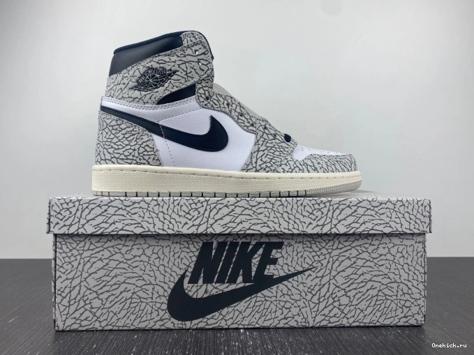 One Kick Jordan 1 Cement High OG White Air DZ5485-052 0717